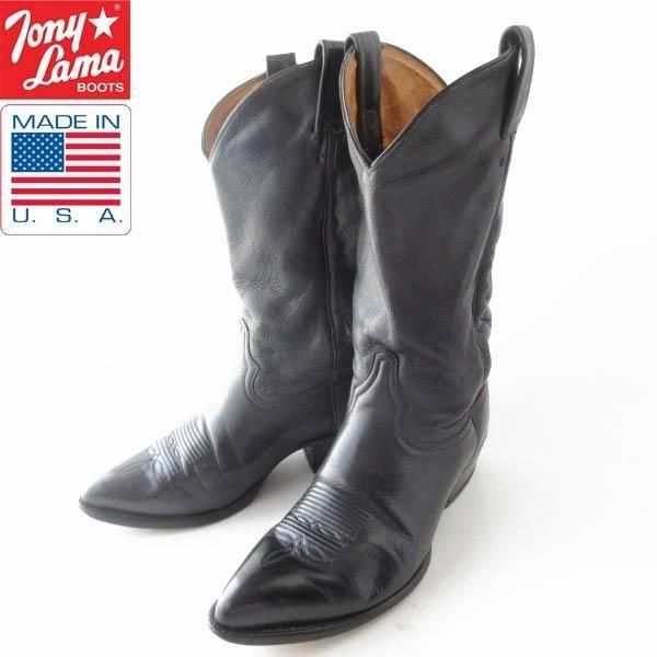 USA Tony Lama ȥˡ ֡  8.5EE 26.5cm ֥å ܡ֡ ꥫ D152