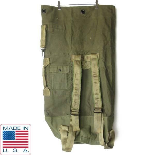 美品 70s USA製 実物 米軍 USステンシル キャンバス ダッフルリュック 美品 70s USA製 実物 米軍 USステンシル キャンバス ダッフル
