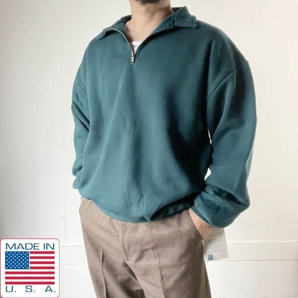 希少色 デッドストック 90's USA製 LLbean ジップ ソリッド XL 希少色