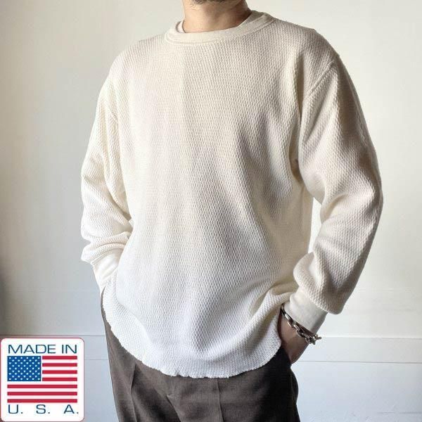 90s USA製 実物 米軍 サーマル 長袖 Tシャツ XL 90s USA製 米軍サーマルTシャツ | XL - 札幌 ビンテージ 古着屋 BRIDGE