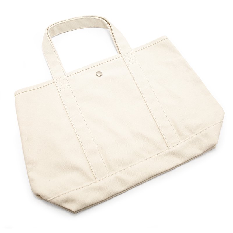 Tote 01 Ivory Eco 01k キャンバス地 帆布トートバッグ エコバッグ 日本製の本革バッグ Nagatani 公式オンラインショップ