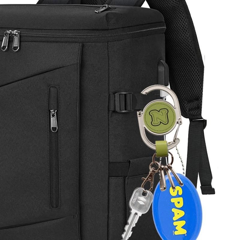 定形外郵便限定 送料無料 ダブルカラビナ フック金具付 イニシャル 革