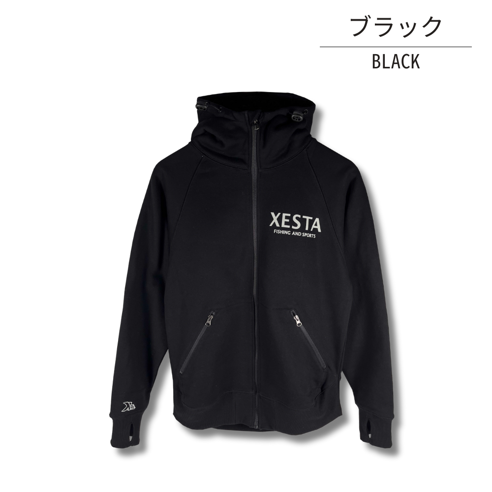 hellstar パーカー ブラック 裏起毛 XESTA 裏起毛ジップパーカー - XESTA ONLINE SHOP