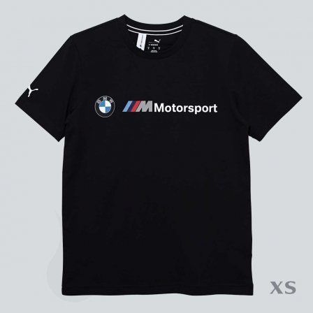 PUMA BMW　プーマ ビーエムダブリュー　MMS ロゴ Tシャツ BLACK／XSサイズ