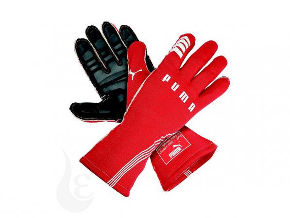 PUMA   Podio Gloves (FIA)  - Rubber Grip Palm   RED