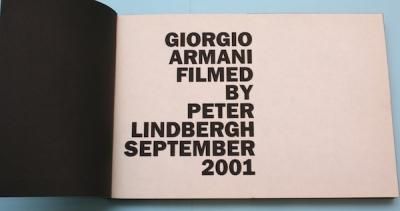 GIORGIO ARMANI  FILMED BY PETER LINDBERGH 른ޡˡ2001ǯߥå֥å
