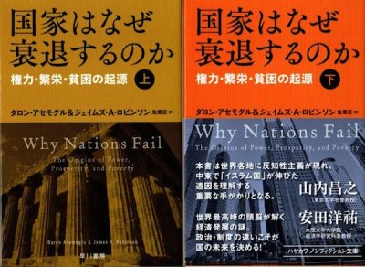 国家はなぜ衰退するのか 上下2冊 ダロン・アセモグル ジェイムズ・A