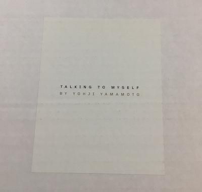 Talking to Myself by Yohji Yamamoto 1981/2002 2冊組 山本耀司