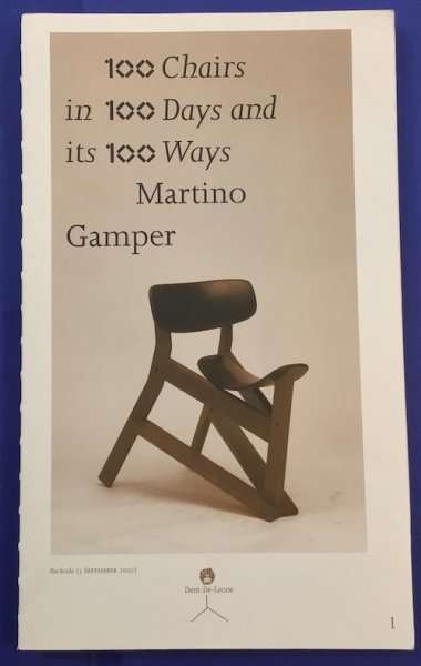 100 Chairs in 100 Days and its 100 Mays　Martino Gamper