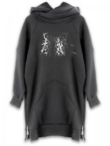 <strong>ANTON LISIN</strong>DECAPITATED LONG PRINT HOODIE SWEAT<br>BLACK / BLACK