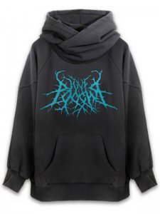 <strong>ANTON LISIN</strong>DECAPITATED PRINT HOODIE<br>BLACK / TURQUOISE