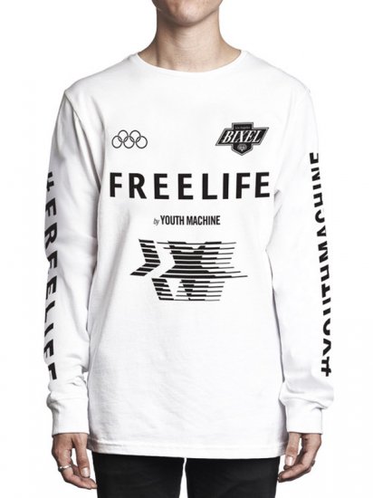 YOUTH MACHINE × BIXEL-FREELIFE CLASSIC LONG SLEEVE T-SHIRT - SHINKIROU