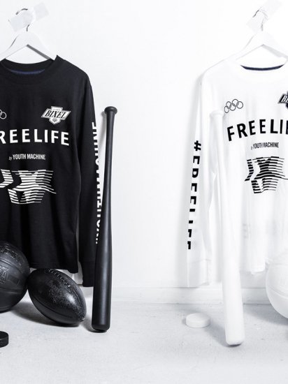 YOUTH MACHINE × BIXEL-FREELIFE CLASSIC LONG SLEEVE T-SHIRT - SHINKIROU