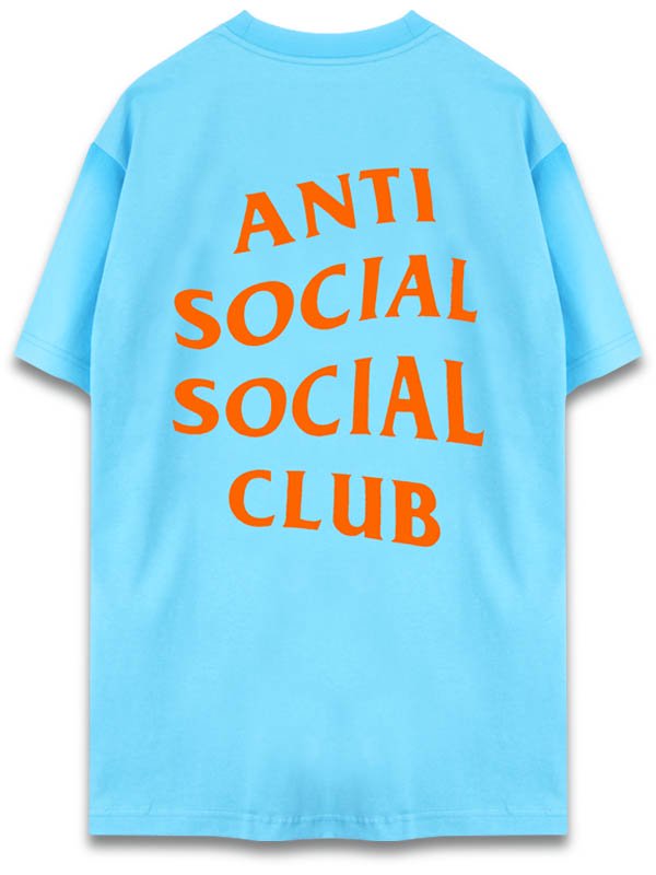 ソーシャルANTI SOCIAL SOCIAL CLUB tee tシャツ ブルー - Tシャツ ...