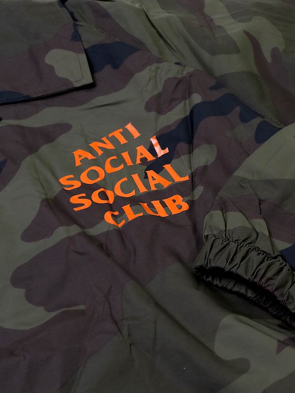 anti social social clubコーチジャケット XL カモジャケット/アウター