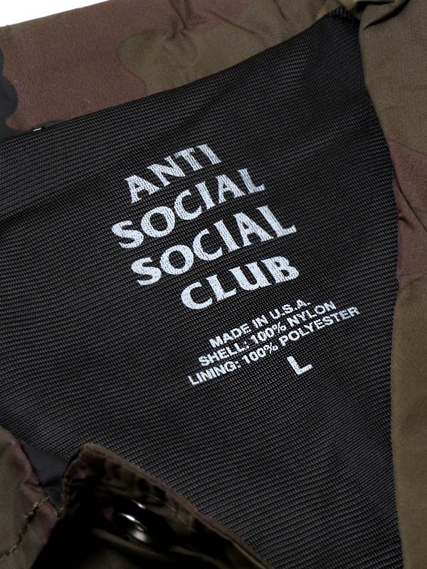 ANTI SOCIAL SOCIAL CLUB - CAMO COACH JACKET -SHINKIROU