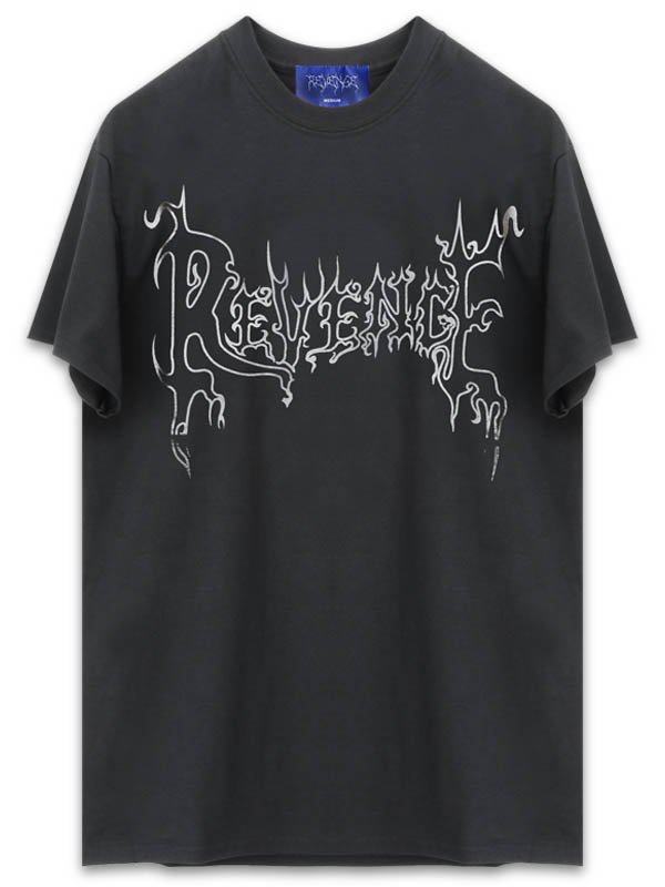 REVENGE - VENGEANCE METALLIC PRINT BLACK T-SHIRT - SHINKIROU1.0