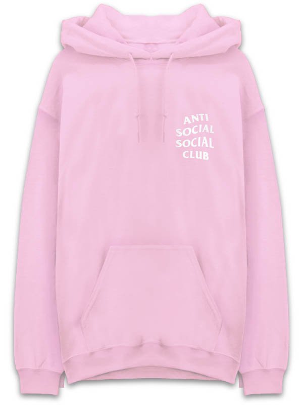 anti social social pink hoodie