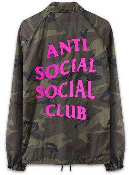 <strong> ANTI SOCIAL SOCIAL CLUB </strong>BLAIR WITCH CAMO COACH JACKET<br>WOODLAND / H.PINK