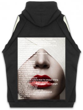 <strong>UNUSUAL</strong>IMPERIUM SLEEVELESS SWEAT HOODIE<br>BLACK