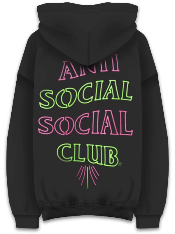 anti social social club 777 Black Hoodie