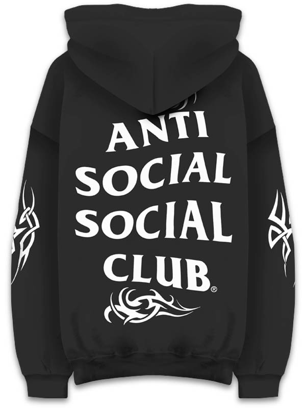 anti social social club hoodie black