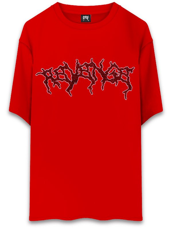 REVENGE GALLERY - RHINESTONE RED T-SHIRT - SHINKIROU1.0