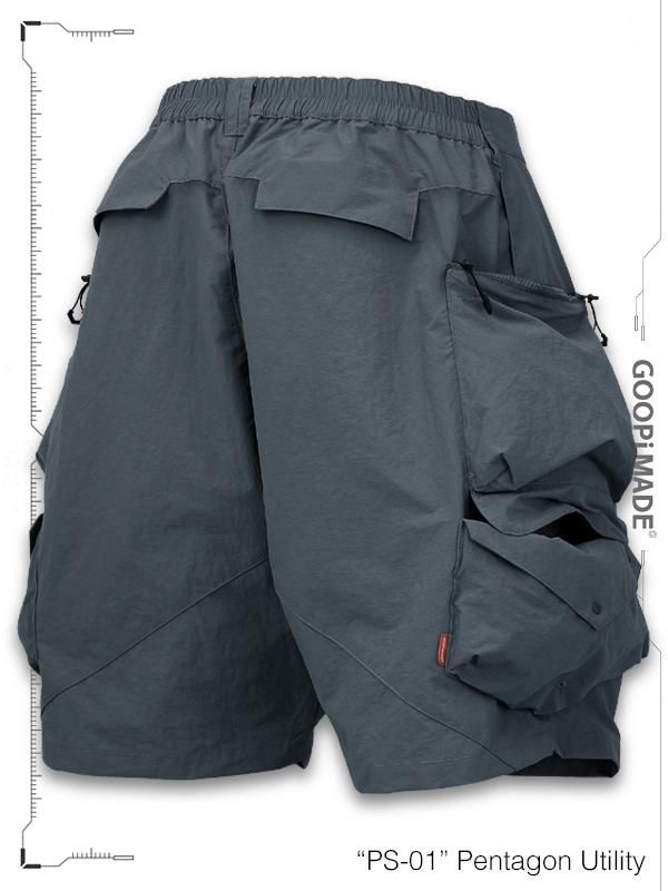 GOOPi Made Pentagon Utility Shorts AQUA