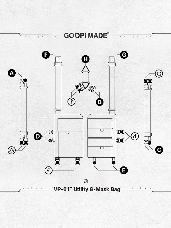 GOOPiMADE - グーピーメイド - “VP-01“ Utility G-Mask Bag