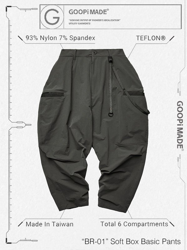 GOOPiMADE - “BR-01“ Soft Box Basic Pants - SHINKIROU1.0