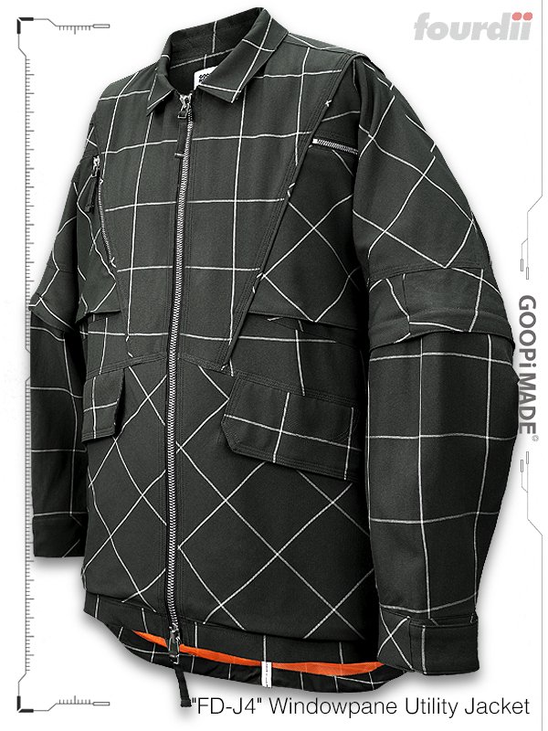 GOOPiMADE x 4DIMENSION - “FD-J4“ Mesh Windowpane Utility Jacket 