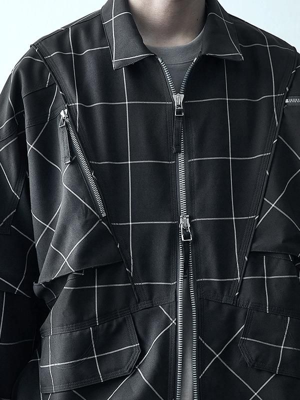 GOOPiMADE x 4DIMENSION - “FD-J4“ Mesh Windowpane Utility Jacket 