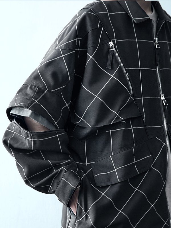 GOOPiMADE x 4DIMENSION - “FD-J4“ Mesh Windowpane Utility Jacket 