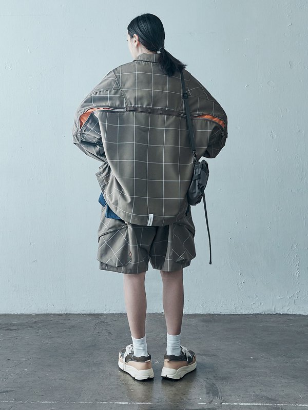 GOOPiMADE x 4DIMENSION - “FD-J4“ Mesh Windowpane Utility Jacket 