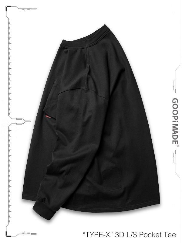 GOOPiMADE - “TYPE-X“ 3D L/S Pocket Tee - SHINKIROU1.0
