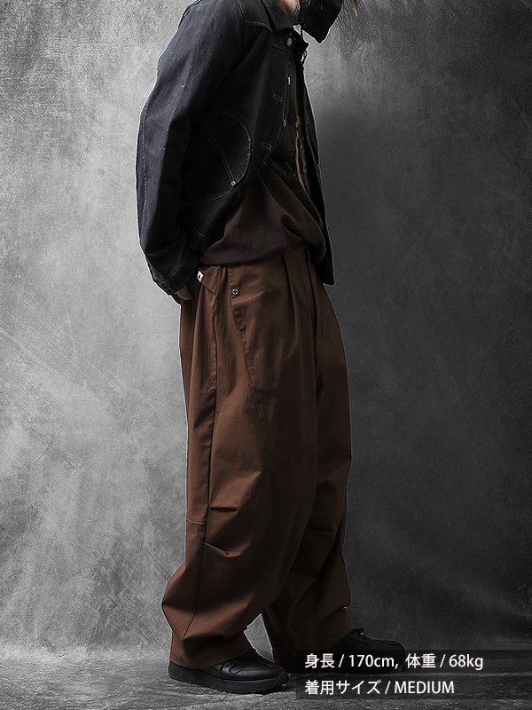 MELSIGN - Baggy 3D Arc-cutting Trousers - SHINKIROU1.0