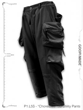 <strong>GOOPiMADE</strong>P1.L5S - “Choreutics“ 3D Utility Pants<br>SHADOW