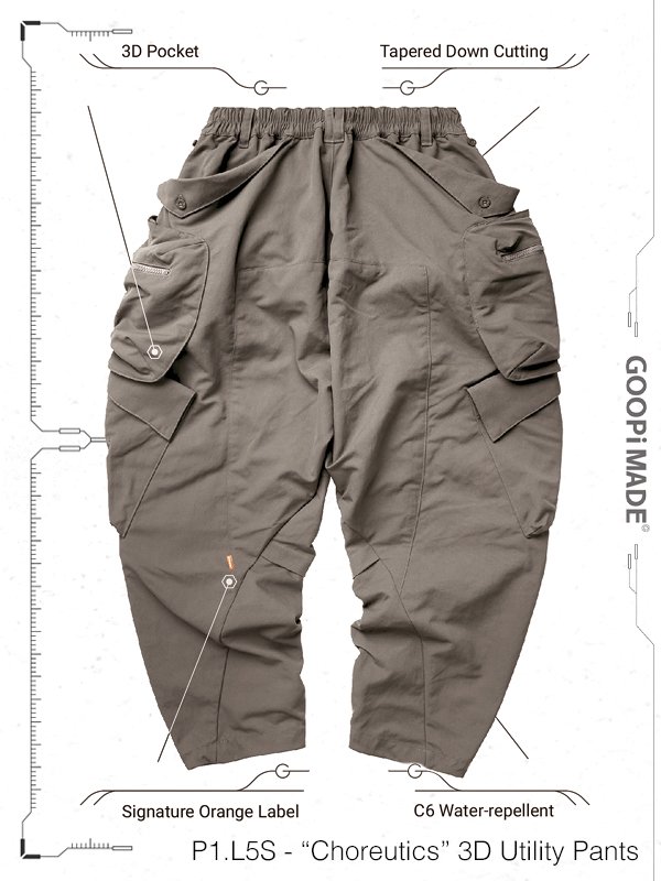 GOOPi “Choreutics” 3D Utility Pants オープニング大セール - www