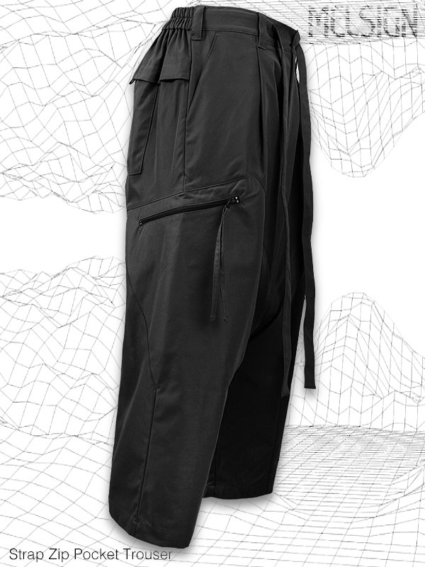 MELSIGN - Strap Zip Pocket Trousers - SHINKIROU1.0