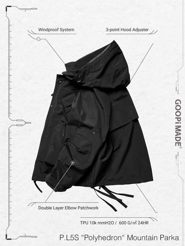 GOOPiMADE - P.L5S “Polyhedron“ Mountain Parka Jacket - SHINKIROU1.0