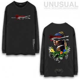 <strong>UNUSUAL</strong>INDESTRUCTIBLE OVERSIZED L/S T-SHIRT<br>BLACK
