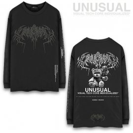 <strong>UNUSUAL</strong>DEAD BEAR OVERSIZED L/S T-SHIRT<br>BLACK