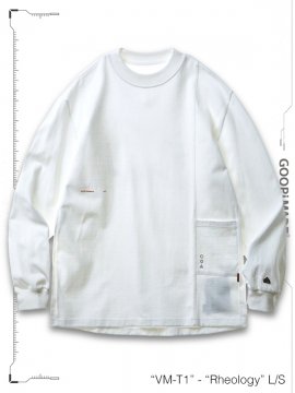 <strong>GOOPiMADE</strong>VM-T1 “Rheology“ L/S Graphic Tee<br>WHITE