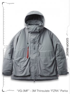 <strong>GOOPiMADE</strong>VG-3MF - 3M Thinsulate FZRA Parka Jacket<br>MIST GRAY