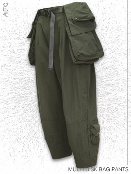 <strong>ARCHIVAL REINVENT</strong>MULTI DISK BAG PANTS TEFLON®<br>FOREST OLIVE