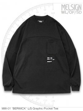 <strong>MELSIGN x WLOFSD</strong>MW-01 “BERWICK“ L/S Graphic Pocket Tee<br>BLACK