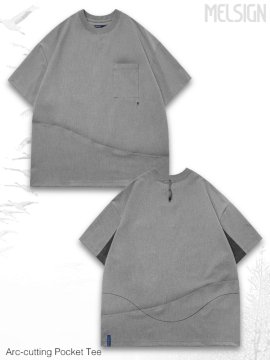 <strong>MELSIGN®</strong>Arc-cutting Pocket Tee<br>L-GRAY
