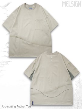 <strong>MELSIGN®</strong>Arc-cutting Pocket Tee<br>TAUPE