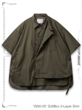 <strong>GOOPiMADE</strong>GNV-05 SoftBox 2-Layer Shirt<br>SAGE