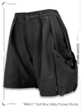 <strong>GOOPiMADE</strong>RM-01 Soft Box Utility Pocket Shorts<br>SHADOW